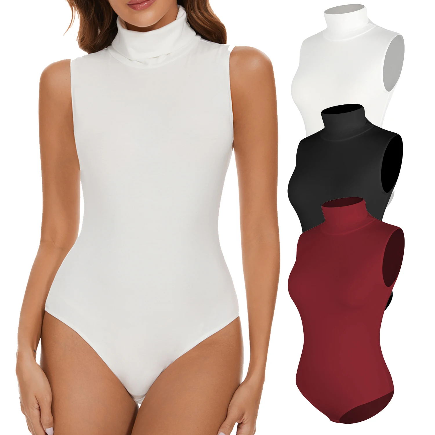 Ärmelloses High Neck Bodysuit Neue frauen Sexy Dünne Overall Butt Heber Glatte Body Shaper Bauch Korsett Weibliche Kleidung