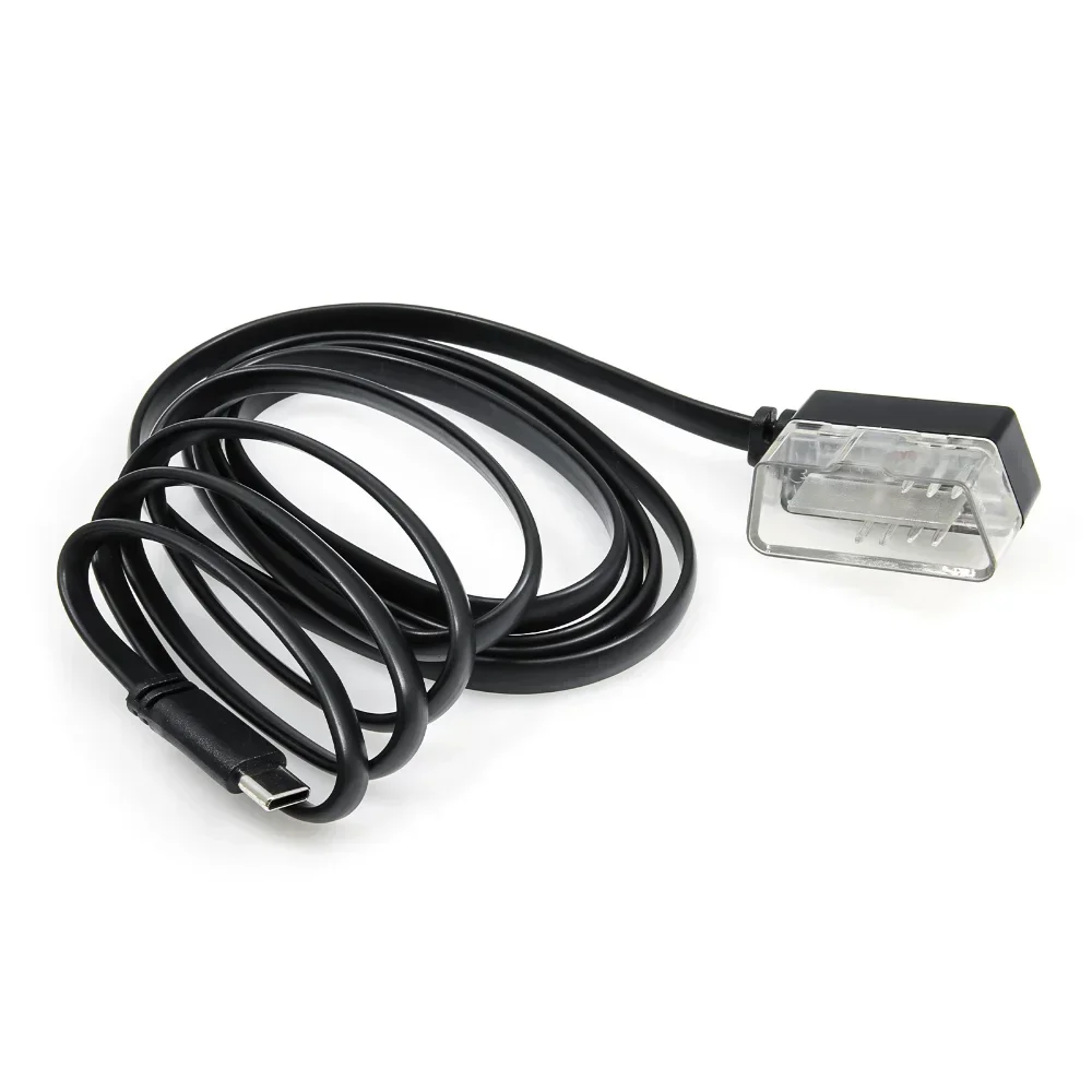 1.7m tipo-c mini cabo de conexão usb para obdii head up display p24 p10 scanner de carro obd2 cabo de extensão conector adaptador ecu