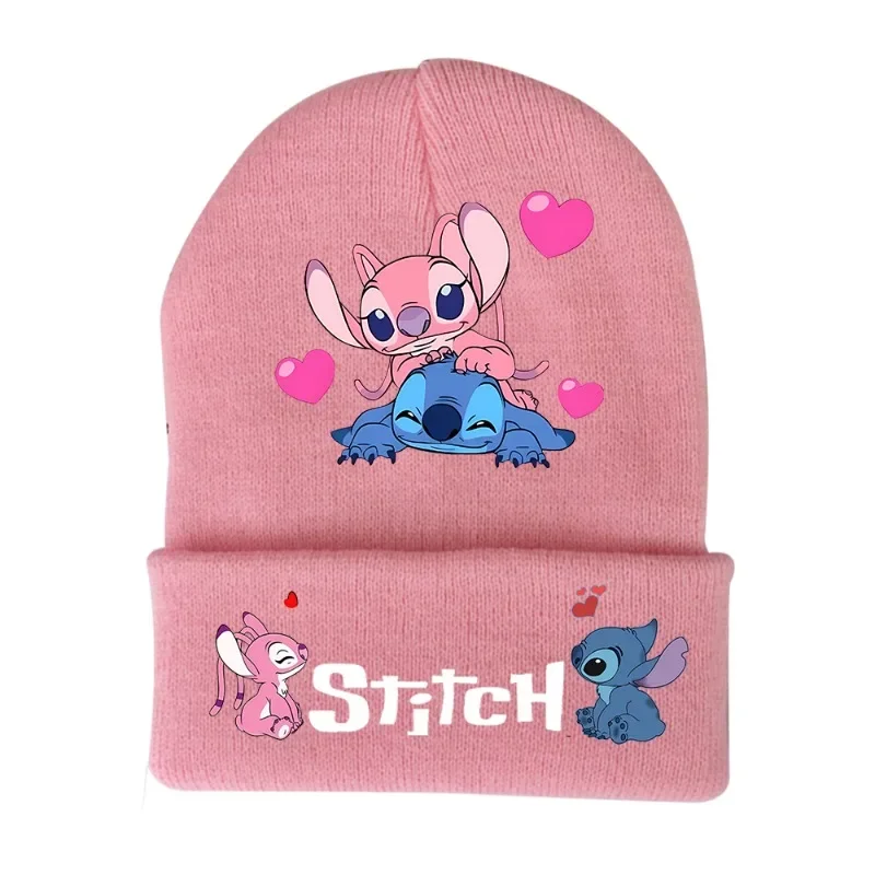Gorra de punto de Disney, gorros tejidos acrílicos de lana, gorros de dibujos animados de Anime para niños, gorros elásticos para Otoño e Invierno, gorro, regalo de cumpleaños