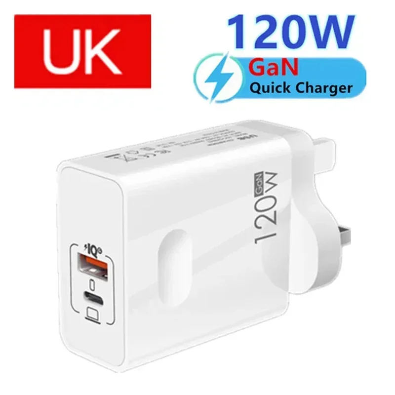 Xiaomi 120 Вт USB C Gan Адаптер для быстрой зарядки для Iphone 15 PD Супер быстрое USB-зарядное устройство для Samsung Ноутбук Планшет Ipad Macbook OPPO