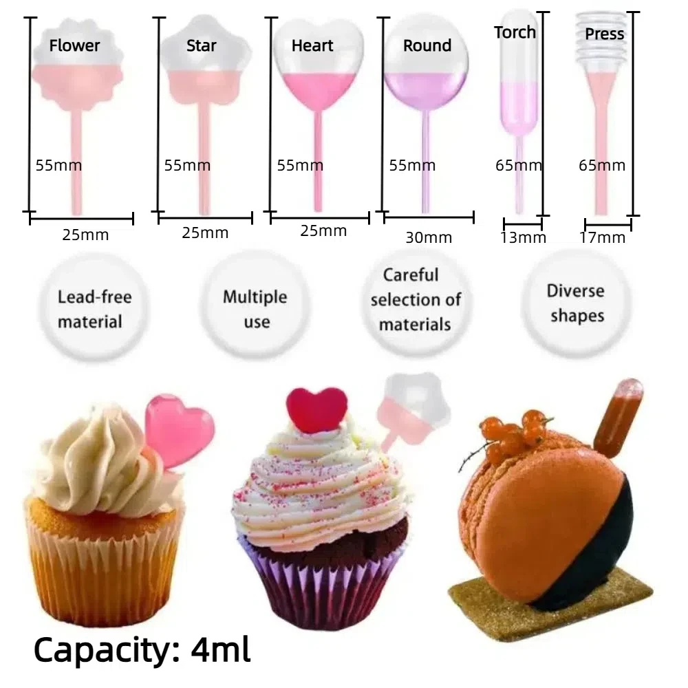 50pcs Transparent  Plastic Pipettes Laboratory Squeeze Dropper Heart Shape Pipette Disposable Dropper