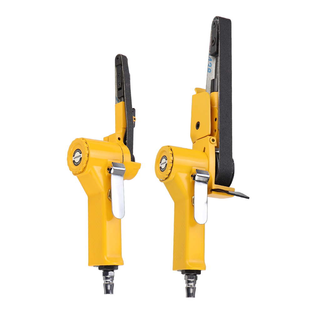 HIFESON-lijadora de banda neumática de 3/8 ", amoladora de correa de aire, máquina de lijado para 10x330mm 20x520mm