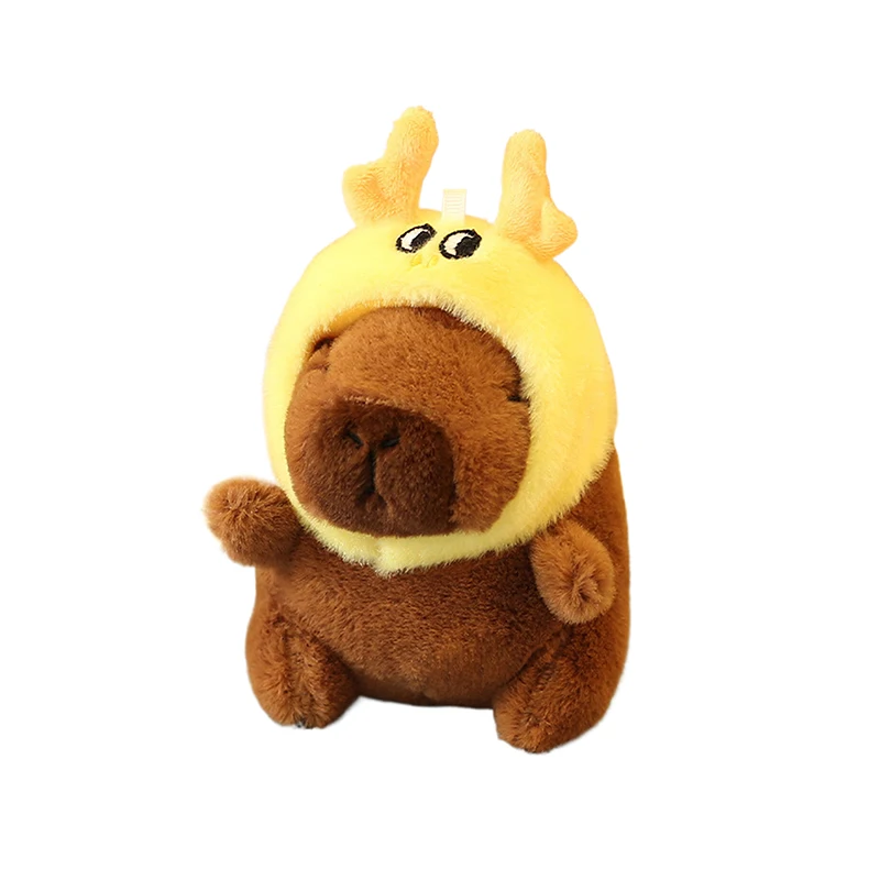 Capybara ตุ๊กตาผ้ากำมะหยี่ลายการ์ตูนพวงกุญแจตุ๊กตานุ่มนิ่มตุ๊กตายัดไส้พวงกุญแจห้อยกระเป๋าพวงกุญแจถุงรถพวงกุญแจของขวัญสำหรับเด็ก