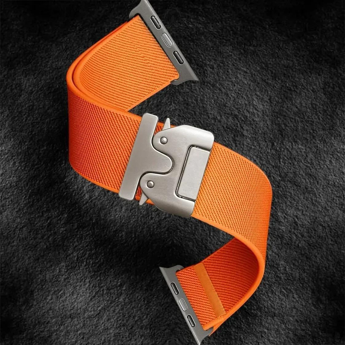 Pulseira elástica de nylon para apple watch band ultra 2 49mm 46-42-45mm 41-44mm pulseira com fivela de pára-quedas iwatch série 10 9 8 7 6 se