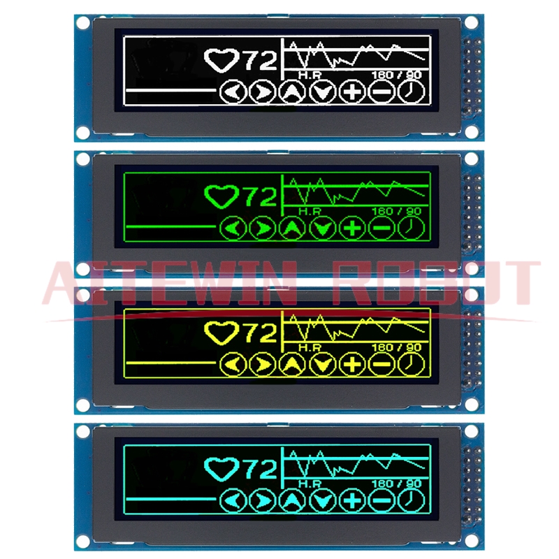 Real OLED Display 3.12" 256*64 25664 Dots Graphic LCD Module  Display Screen LCM Screen SSD1322 Controller Support SPI