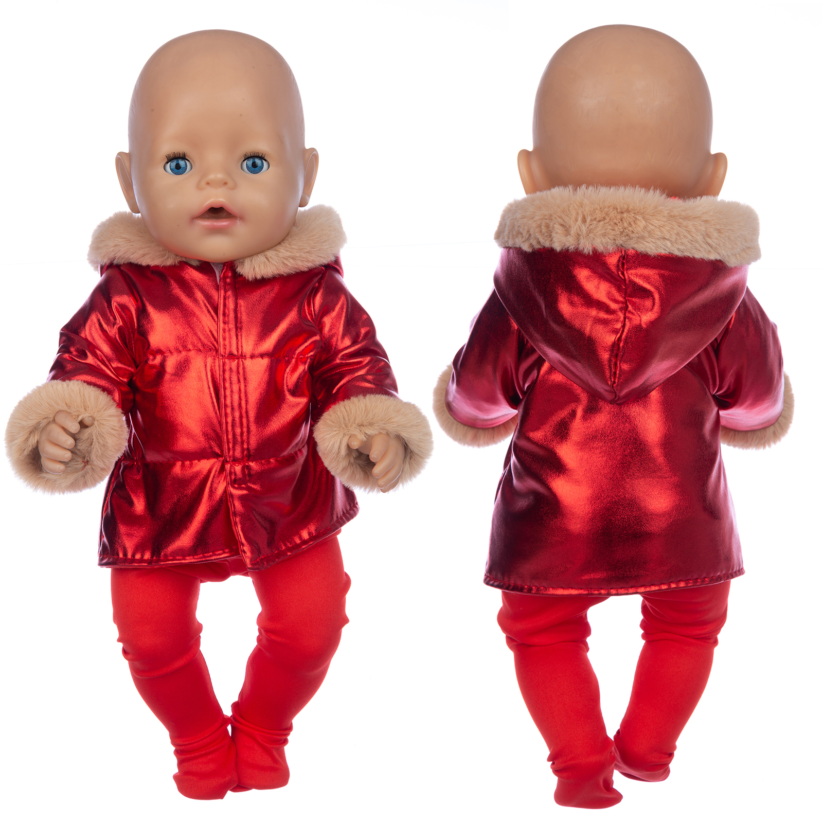 Nowa kurtka puchowa + legginsy ubranka dla lalek pasujące do 18 cali/43 cm nowonarodzone ubranka dla lalki akcesoria dla lalek Reborn
