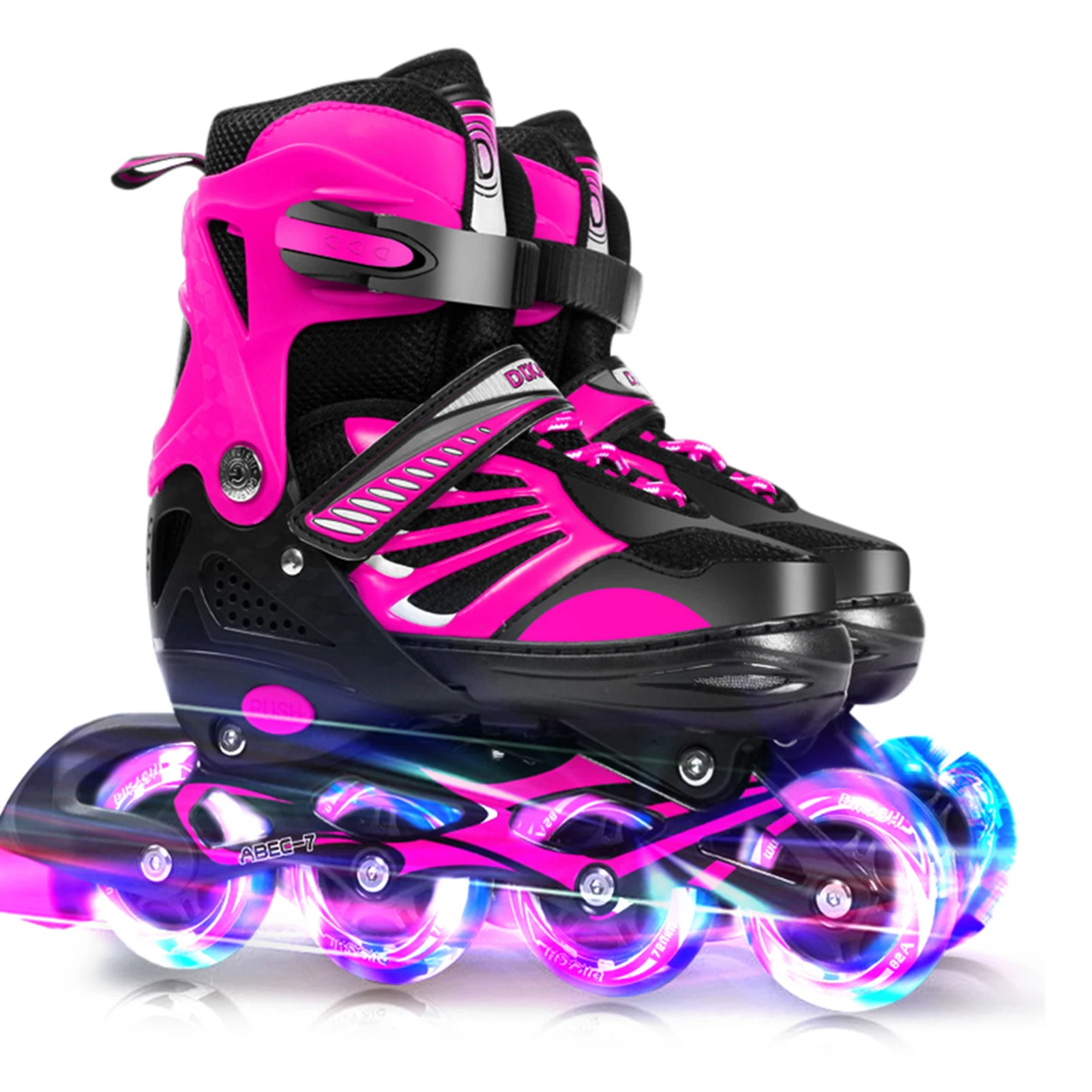 Patines en línea iluminados ajustables con ruedas iluminadas para patines en línea para niños y jóvenes