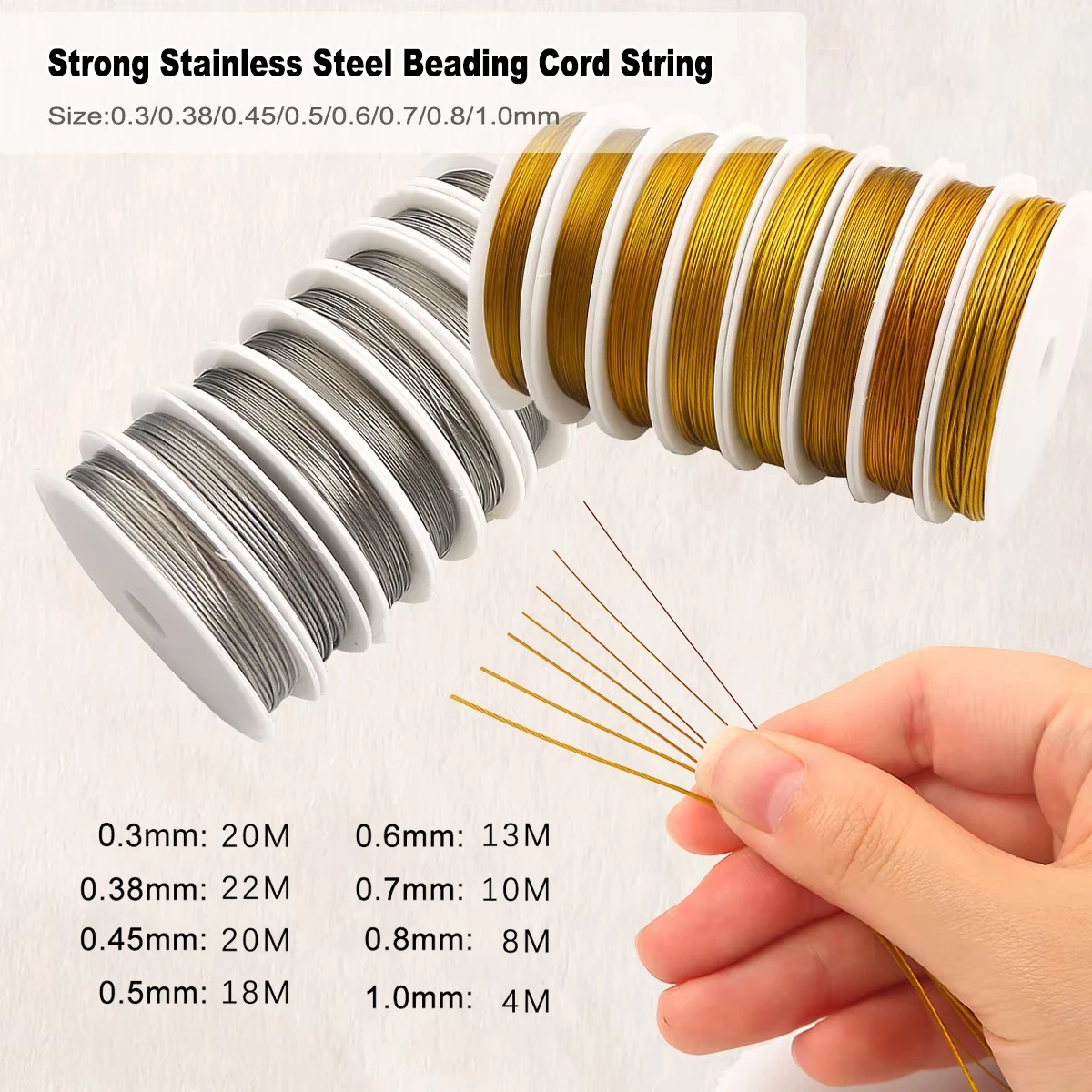0,3-1mm Starke Edelstahl Linie Draht Perlen Schnur String Handwerk Bailing Sculpting Draht Für Schmuck Machen DIY handwerk