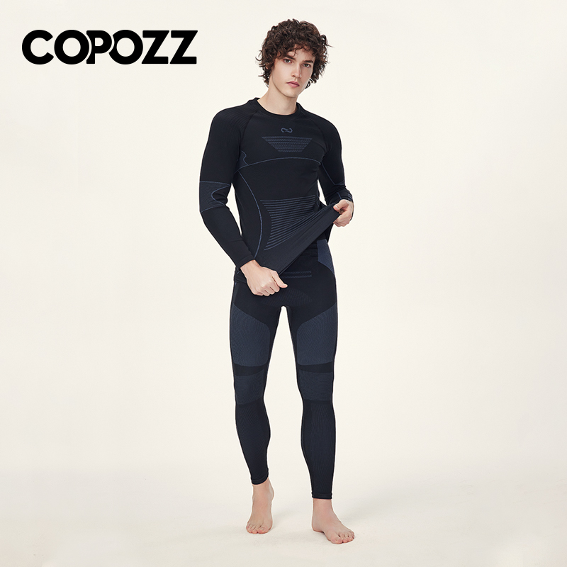 COPOZZ 新しい冬速乾性サーマル下着男性女性超ソフトスキー暖かいロングジョンズスキーサーマル下着セット女性のための