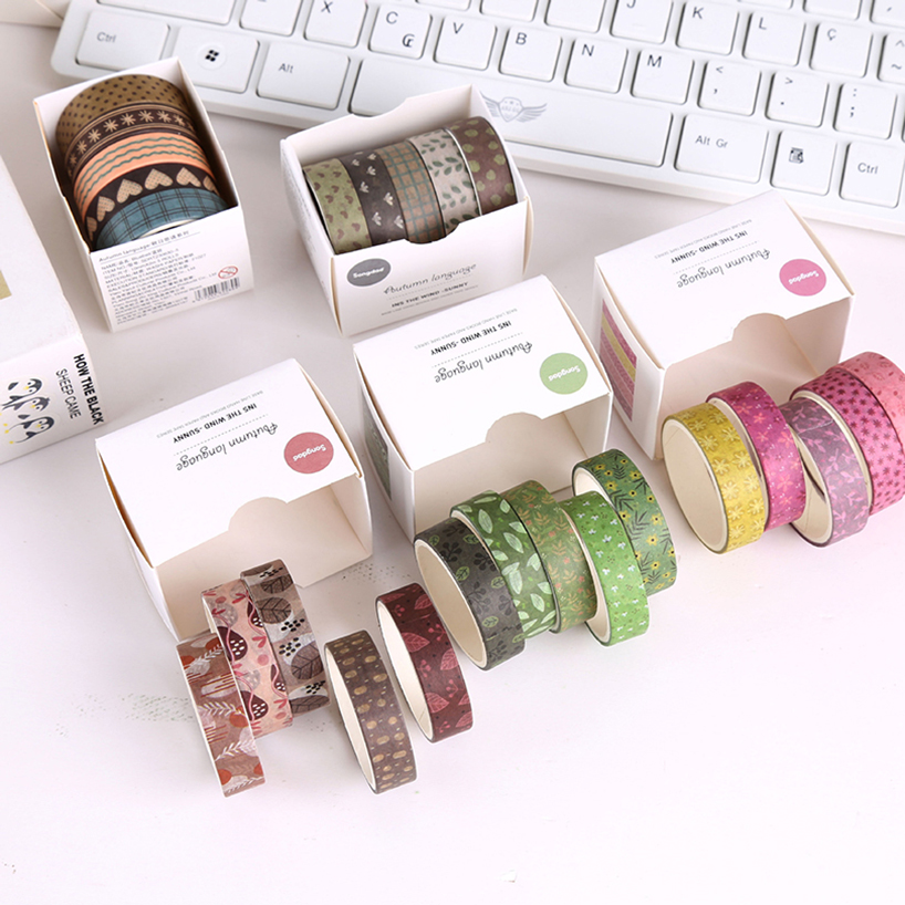 Basic Washi Tape 5 Rollen Tagebuch Dekoration Cinta Adhesiva Decorativa Schreibwaren Masking Tape Scrapbooking Supplies Washi Tapes
