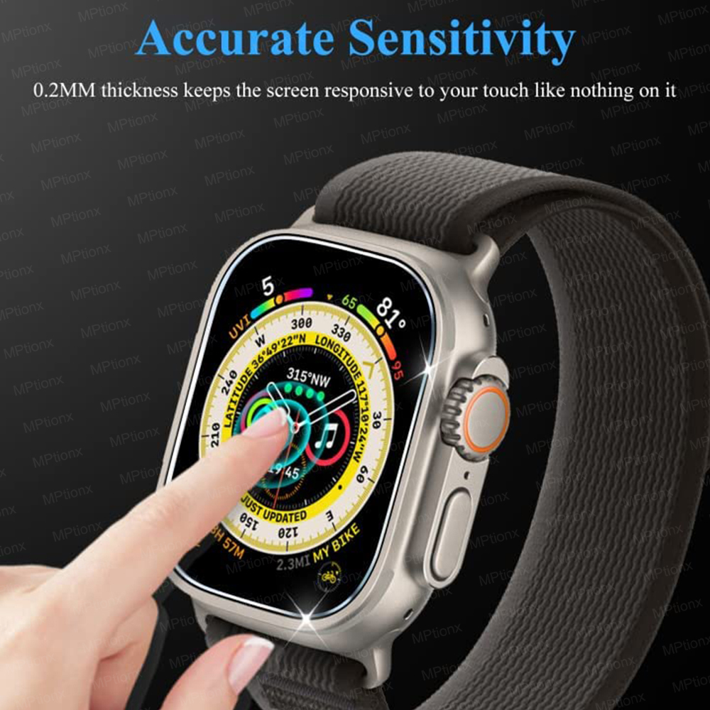 Tempered Glass for Apple Watch Ultra 49mm Screen Protector Anti-Scratch for Apple Watch Series Ultra 49mm Smartwatch