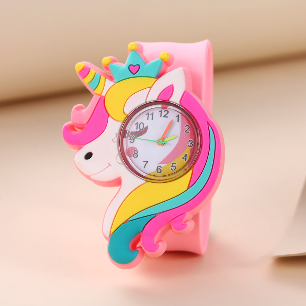 Baby Watch 3D Cartoon Kids regalo di compleanno Old Girl Boy Children Study Time Toy Clock batteria di ricambio gratuita