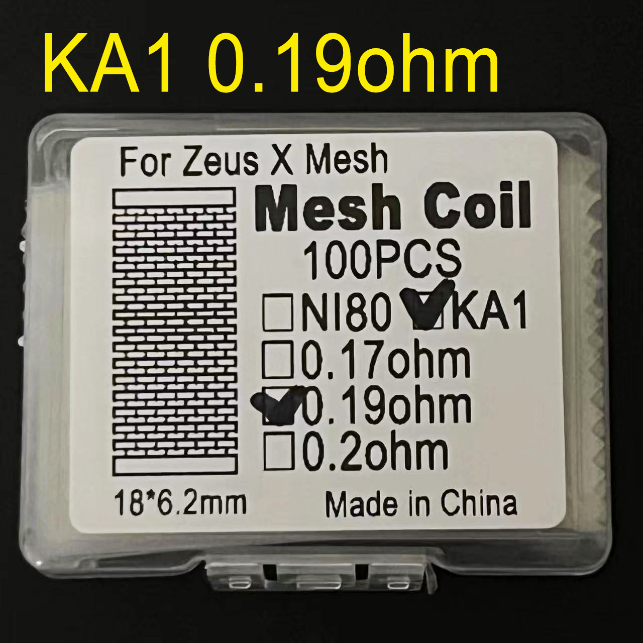 0,18 Stück 3 Arten Mesh-Plattform DIY Mesh-Spule 0,19 0,2 1,5 Ohm passend für Zx Zeus x Mesh/Kylin M/M Pro/Profil/Einheit V2.0 Ni80/A1 II