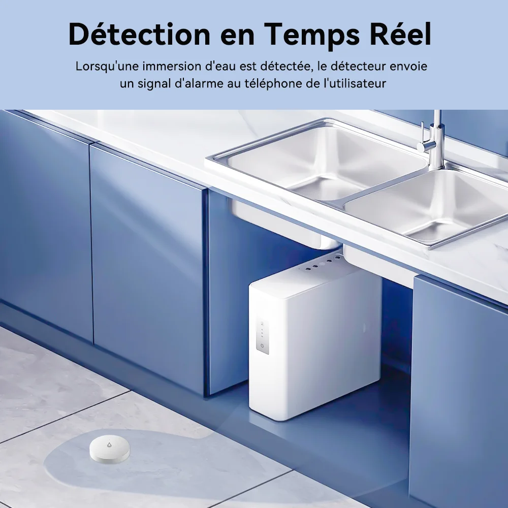 Meian ZigBee capteur de fuite d'eau capteur d'alarme de sécurité d'immersion Wifi détecteur de fuite d'eau alerte de débordement étanche maison intelligente