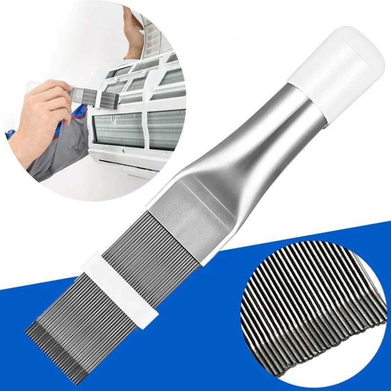 Herramienta de limpieza de aletas de aire acondicionado, herramienta de limpieza del hogar, peine en espiral, radiador condensador A/c Hvac, cepillo plegable Universal, herramienta de limpieza