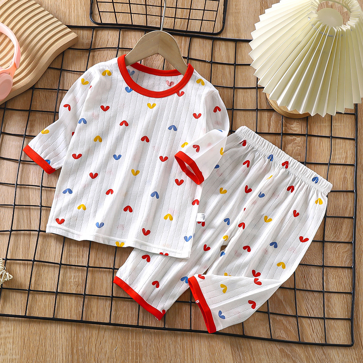 Pigiami per bambini Set Pigiami per bambini in cotone Pigiami per bambini a maniche lunghe per bambini Pigiami per bambini Cartoon Homewear