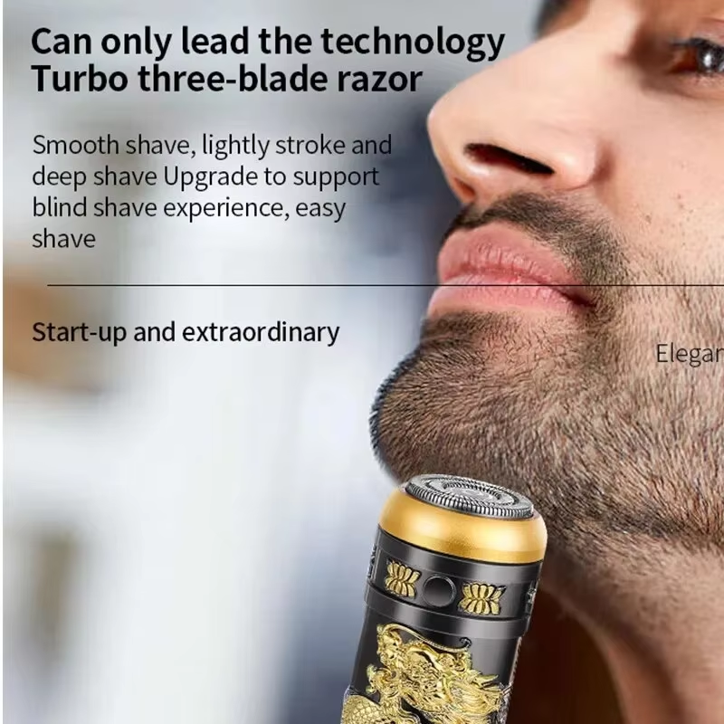 Dragon Head Shaver For Men Mini Razor Portable Shaver USB Charging Dragon Pattern Car Razor Easy to Carry Durable