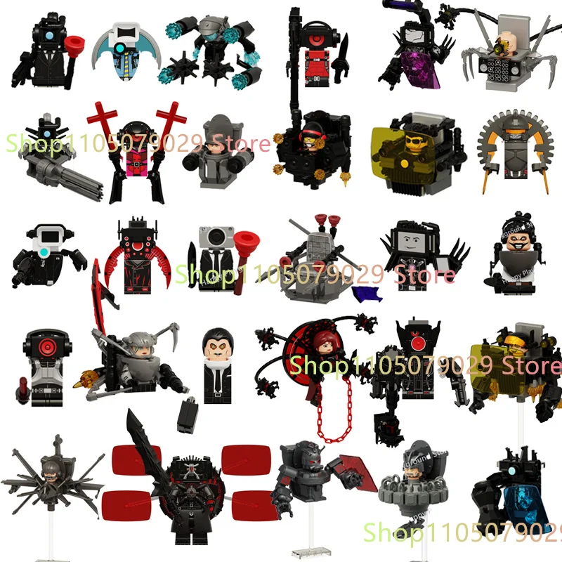 Neue KDL SWAT Skibidi Toilette Mann Figuren Anime Block Spielzeug TvMan Titan Kameramann Lautsprecher Ziegel Modell Spielzeug Für Kind Geburtstag Geschenk