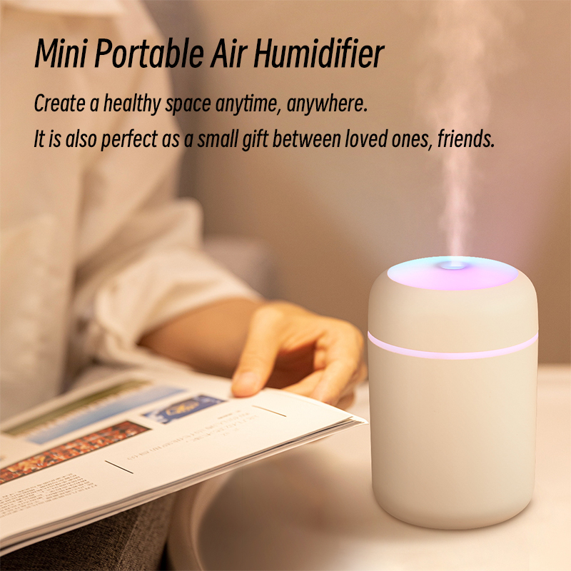 300ml H2O Air Humidifier แบบพกพา Mini USB Aroma Diffuser พร้อม Cool Mist สําหรับห้องนอนรถบ้านพืชเครื่องฟอกอากาศ Humificador