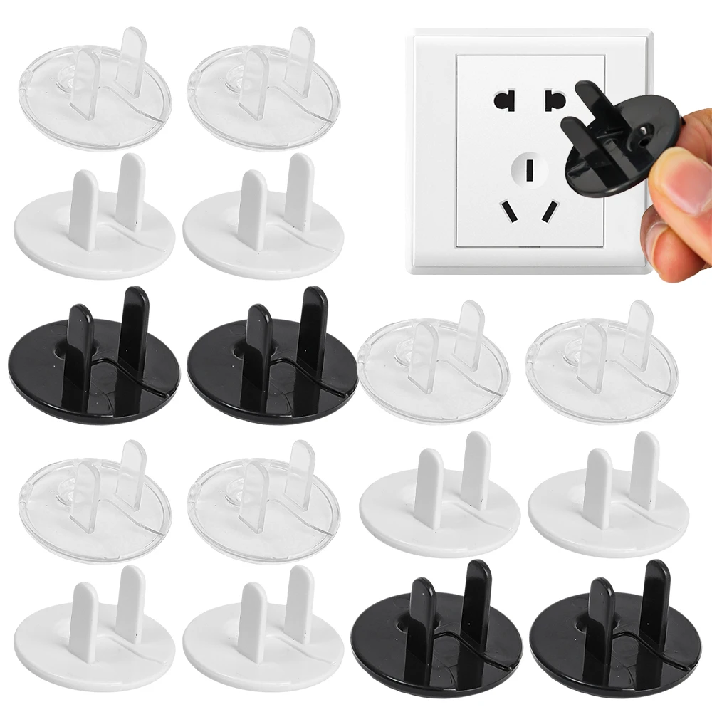10pcs American Standard Power Outlet Cover Protective Electrical Safety Socket Baby Safe Guard Anti Electric Shock Protectors