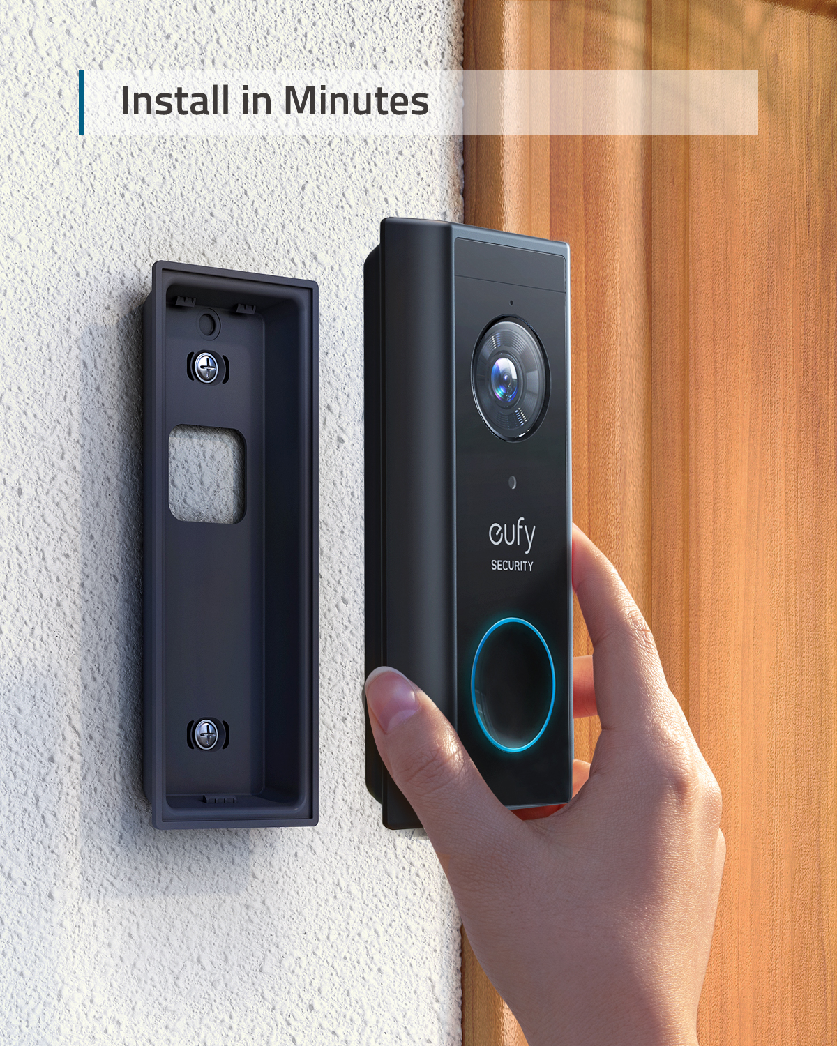Eufy An Ninh Video Camera Chuông Cửa (Chạy Pin) bộ Độ Phân Giải 2K Được Mã Hóa Lưu Trữ Địa Phương Không Hàng Tháng Phí Nhà Thông Minh