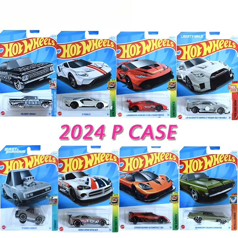 Coche de tráfico Original Hot Wheels 1/64, modelo fundido a presión, vehículo simulado Dodge Honda Toyota Mazda Chevy Impara, juguetes para niños 2024 P Auto