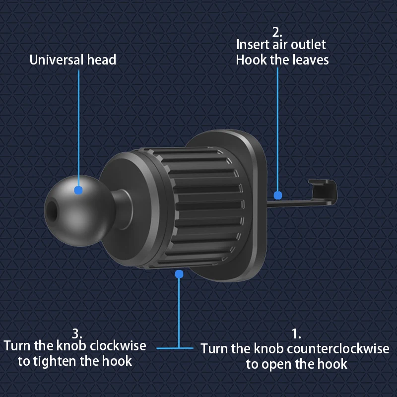 SEAMETAL รถที่วางโทรศัพท์อุปกรณ์เสริมภายใน Air Outlet Vent ฐาน Gadget Universal Auto โทรศัพท์มือถืออุปกรณ์เสริม