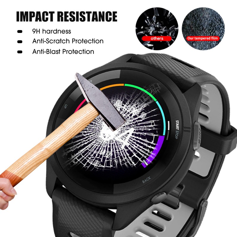 強化ガラスガーミンフォアランナー 165 955 965 220 225 230 235 255s 735XT 620 630 935 945 時計 HD クリアスクリーンプロテクターフィルム