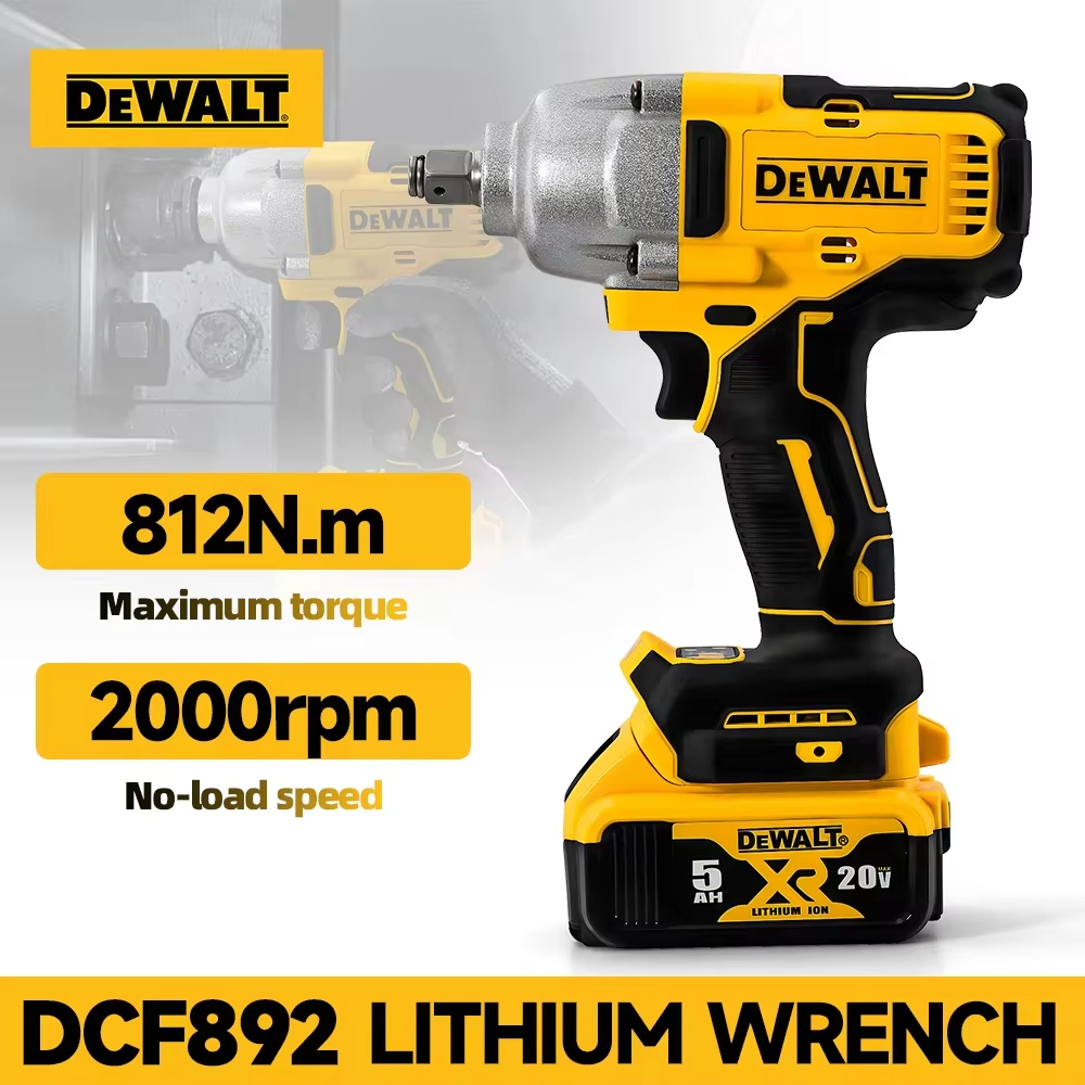 Dewalt dcf892 chave de impacto elétrica sem fio sem escova 1/2 "compatto ajuste de três velocidades canhão pneumático remoção de pneus