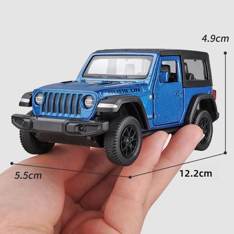 1/36 Jeep Wrangler Rubicon Off-Road Toy Car RMZ CiTY Diecast Miniature Vehicle Model Pull Back Collection Gift For Boys Kid
