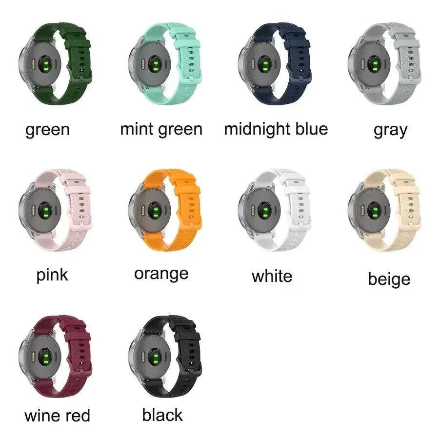 18/20/22mm Silicone Strap for Huami Amazfit GTR GTS Samsung Galaxy Watch Active for Garmin Vivomove/Vivoactive4 3 /Forerunner245