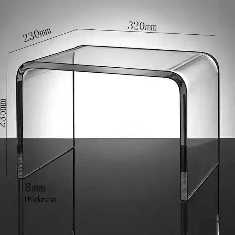Nordic Acryl Transparent Kleine Stuhl Schuh Ändern Hocker Mini Seite Tisch Make-Up Ottomane für Moderne Wohnzimmer Home Möbel