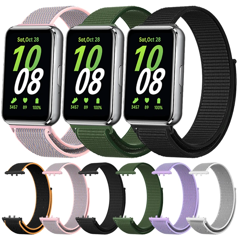 サムスンギャラクシーウォッチ3用ナイロンループストラップ,調節可能な伸縮性ブレスレット,ウォッチバンド,アクセサリー