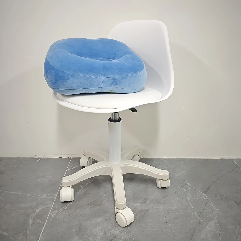 Roller Stool with 136.08 KG Weight Capacity: Round Swivel Chair with Backrest, 360° Rotation, Adjustable Height