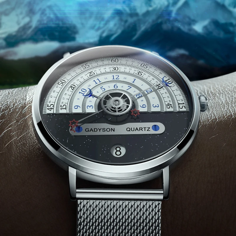 Reloj único de negocios para hombre, reloj de pulsera de cuarzo con correa de acero inoxidable y fecha automática, regalos para hombre, reloj calendario