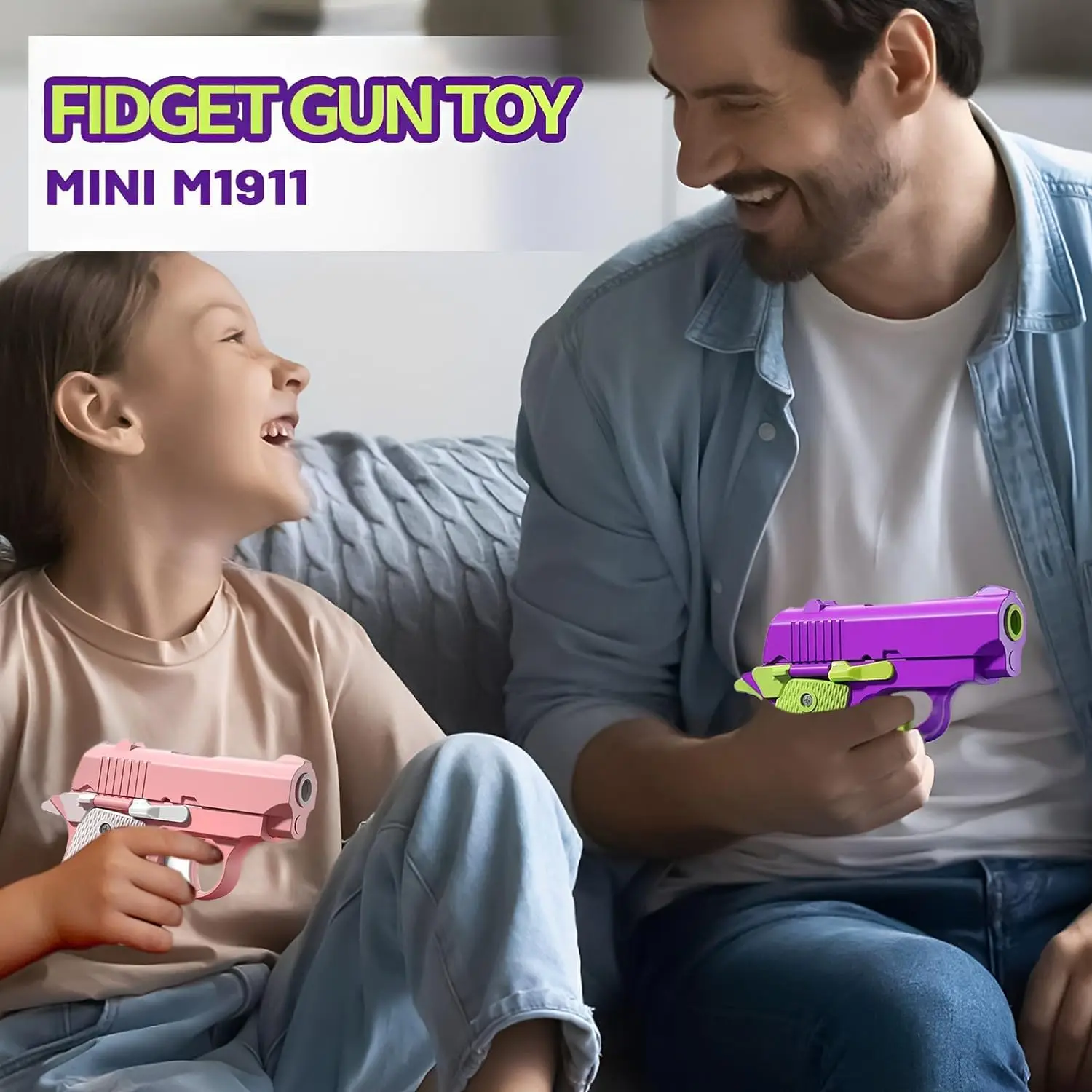 Clearance_New มาถึงความเครียดบรรเทาพลาสติก ABS Mini 1911 3D พิมพ์แรงโน้มถ่วง Fidget ปืนพกของเล่นของขวัญส่งเสริมการขายของเล่นสําหรับชาย K
