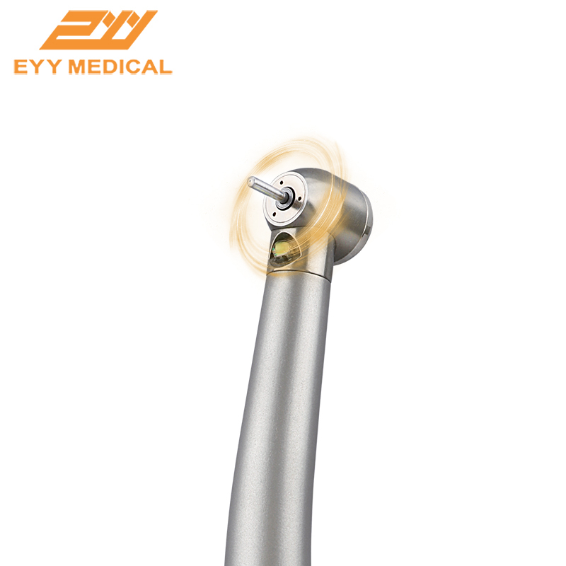ทันตกรรม Turbine LED Handpiece ความเร็วสูง Air Turbine 3 สเปรย์น้ํา PUSH ปุ่ม 2/4 รูสแตนเลสทันตกรรมผลิตภัณฑ์