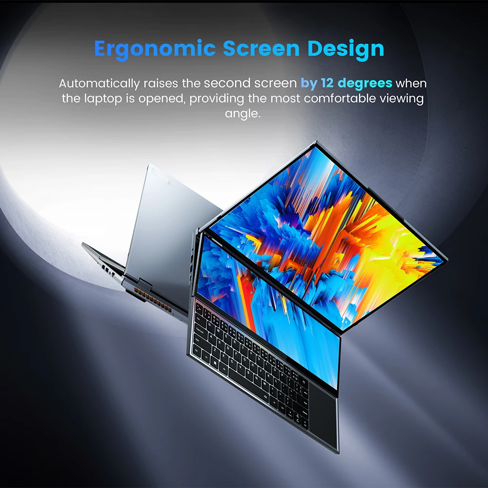 N-one Nbook Fly Laptop Intel®Xeon®W-10885m Windows 11 Pro 16GB + 1T doppio schermo 16 ''+ 14'' Touch pad Computer da studio per ufficio