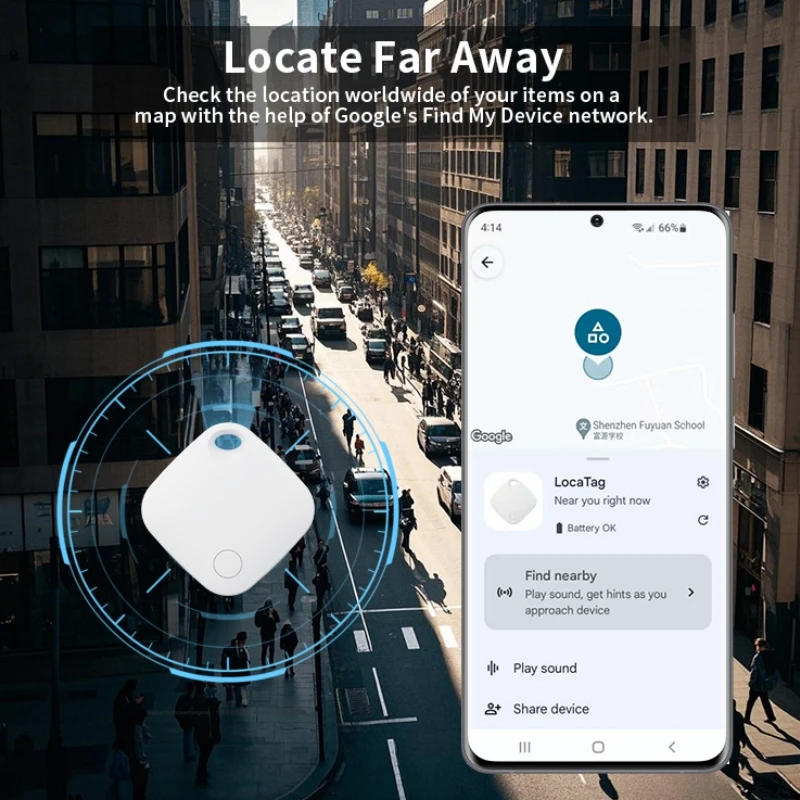 Bluetooth GPS Tracker voor Android-apparaten Tag Werk met Google Find Hub App Key Finder Pet Smart Tag voor Xiaomi Samsung Motorola