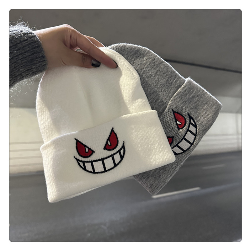 Anime Cap Unisex Tägliche Mütze Erwachsene Kinder Cartoon Gestickte Strickmütze Halloween Cosplay Prop Weihnachtsgeschenk
