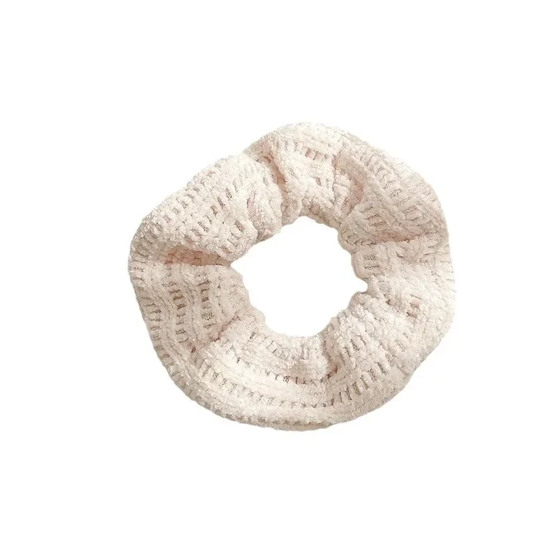 7 pçs/set feminino conjunto de elásticos de cabelo de pelúcia sólida faixa de cabelo para meninas titular rabo de cavalo faixas de borracha laços de cabelo acessórios para o cabelo