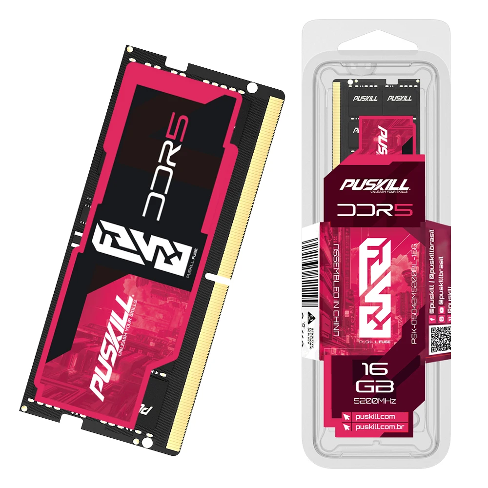 PUSKILL Memoria Ram DDR5 Notebook 32GB 16GB 8GB 5600MHz 5200MHz 4800MHz 262-PIN 1,1V PC5 SODIMM Laptop Speicher