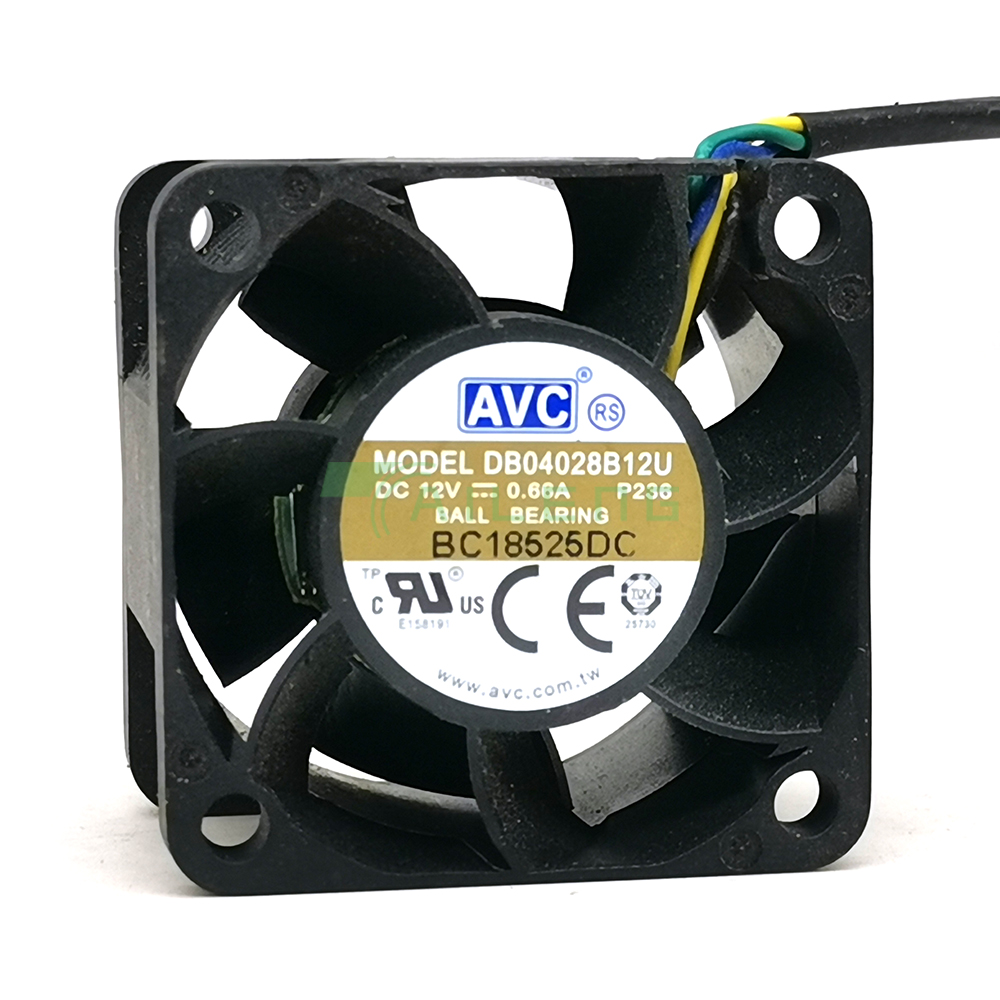 4028 40mm ventilador de rolamento de esferas duplo DB04028B12U 1U ventilador de refrigeração do chassi do servidor 12V 0,66A 40*40*28mm para AVC