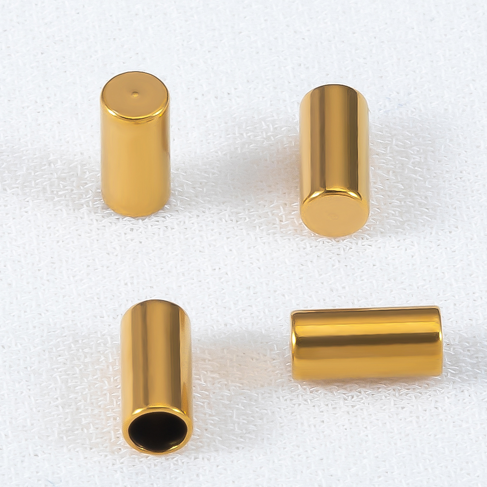 20 buah assecory penjepit penjepit penjepit pengencang gelang kulit topi ujung datar baja tahan karat untuk membuat perhiasan Temuan DIY grosir