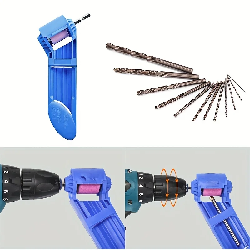 1 confezione da 2-1,5 mm portatile in acciaio con codolo cilindrico per affilatrice per punte elicoidali elettriche