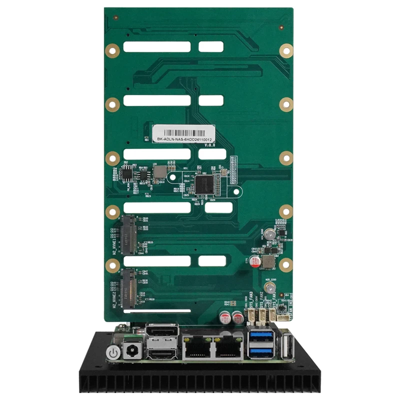 BKHD Software Routing Board N100 quad Core DDR5 Dual  2.5G Network Card NAS Embedded Motherboard 3D Printing  ZNAS