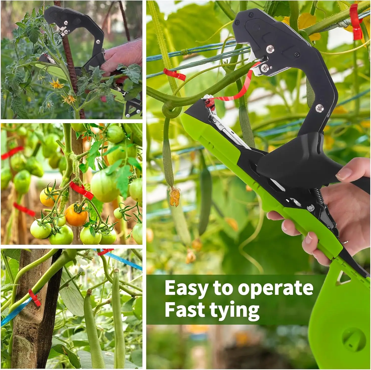 Machine à attacher les plantes, Machine à attacher les branches de plantes, avec ruban à attacher les vigne de jardin, outil de vigne, pistolet à bande pour plantes, outil de jardin