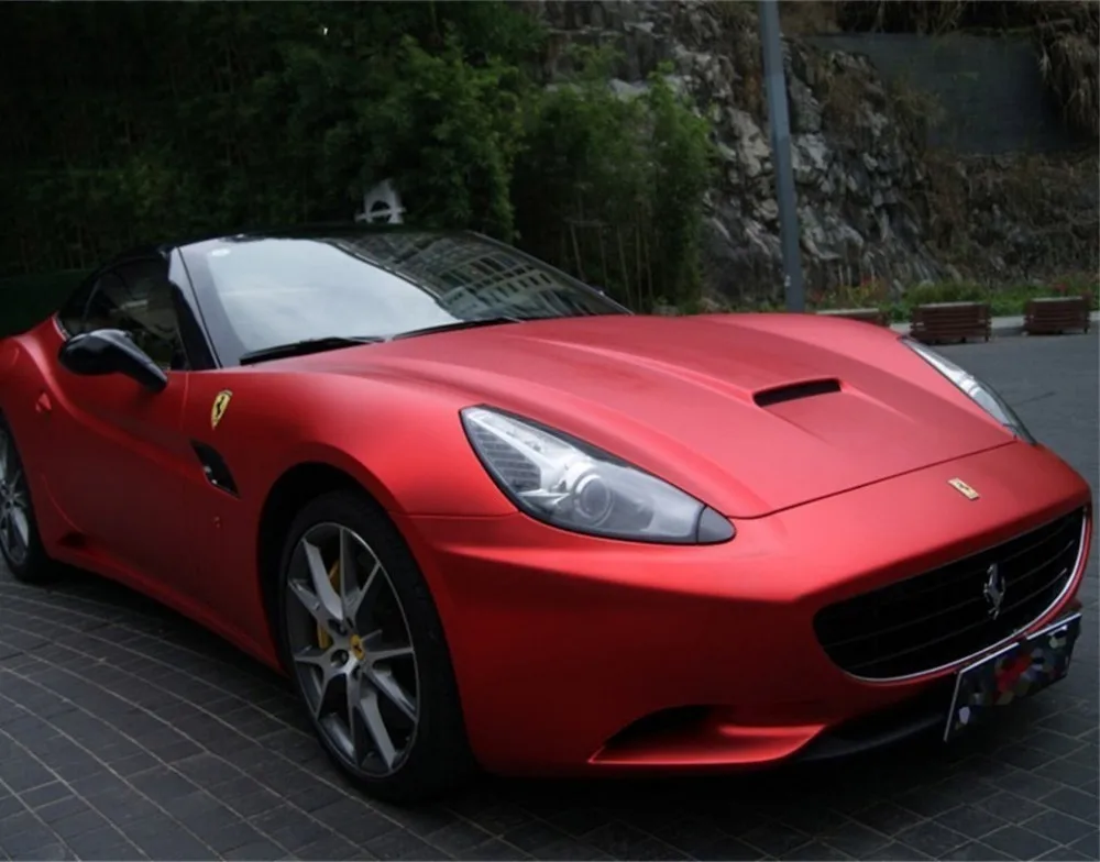 Múltiples colores rojo azul oro verde púrpura mate satén cromo vinilo revestimiento para coche película pegatina calcomanía sin burbujas estilo de envoltura de coche