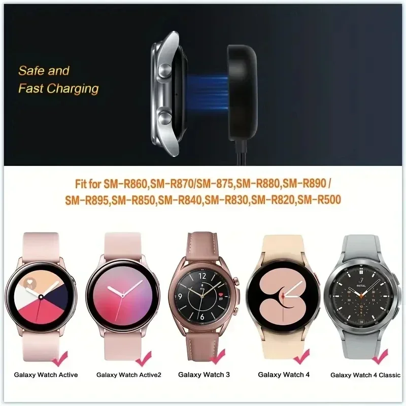 Magnetische Uhr Drahtlose Ladegerät Tragbare USB Kabel Schnelle Lade Dock Station Für Samsung Galaxy Uhr 8/7/6/5pro/5/4/3 Aktive 2