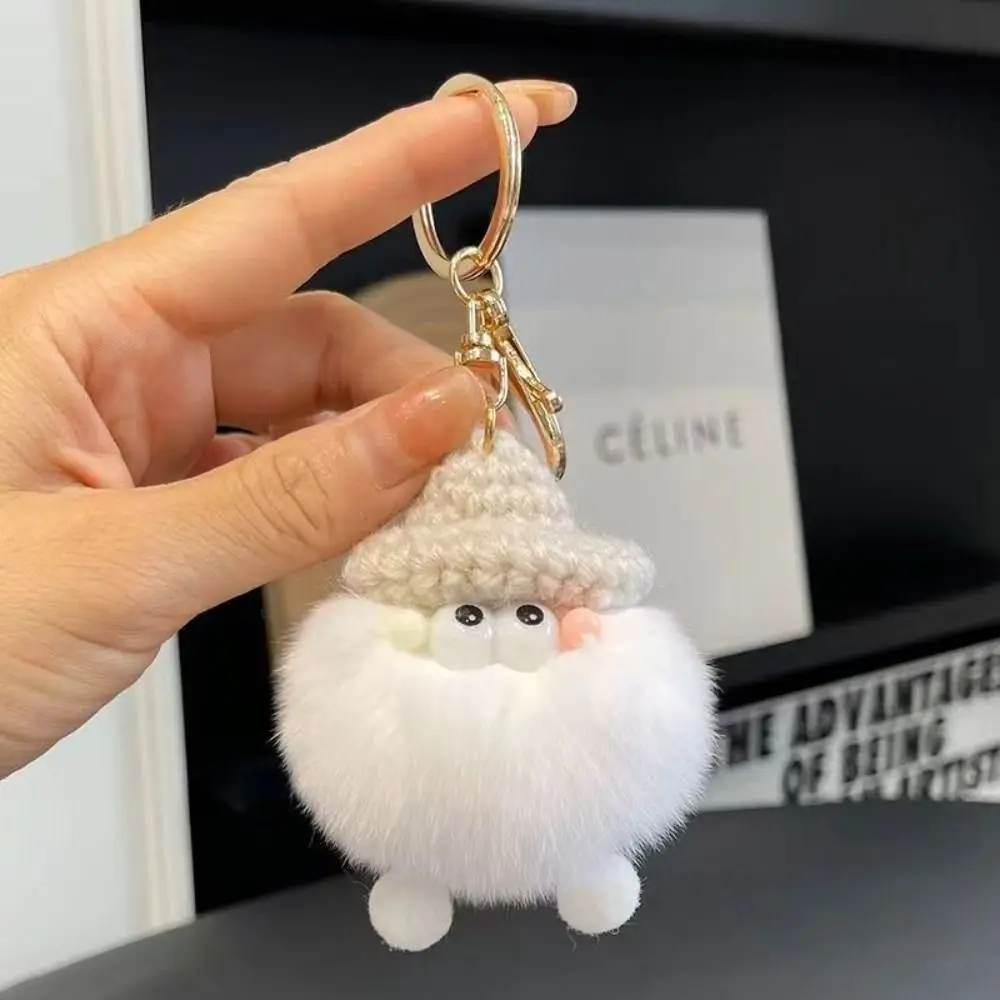 Tas dompet liontin pria, Mainan menggemaskan ornamen liontin mewah gantungan kunci kartun lembut lucu